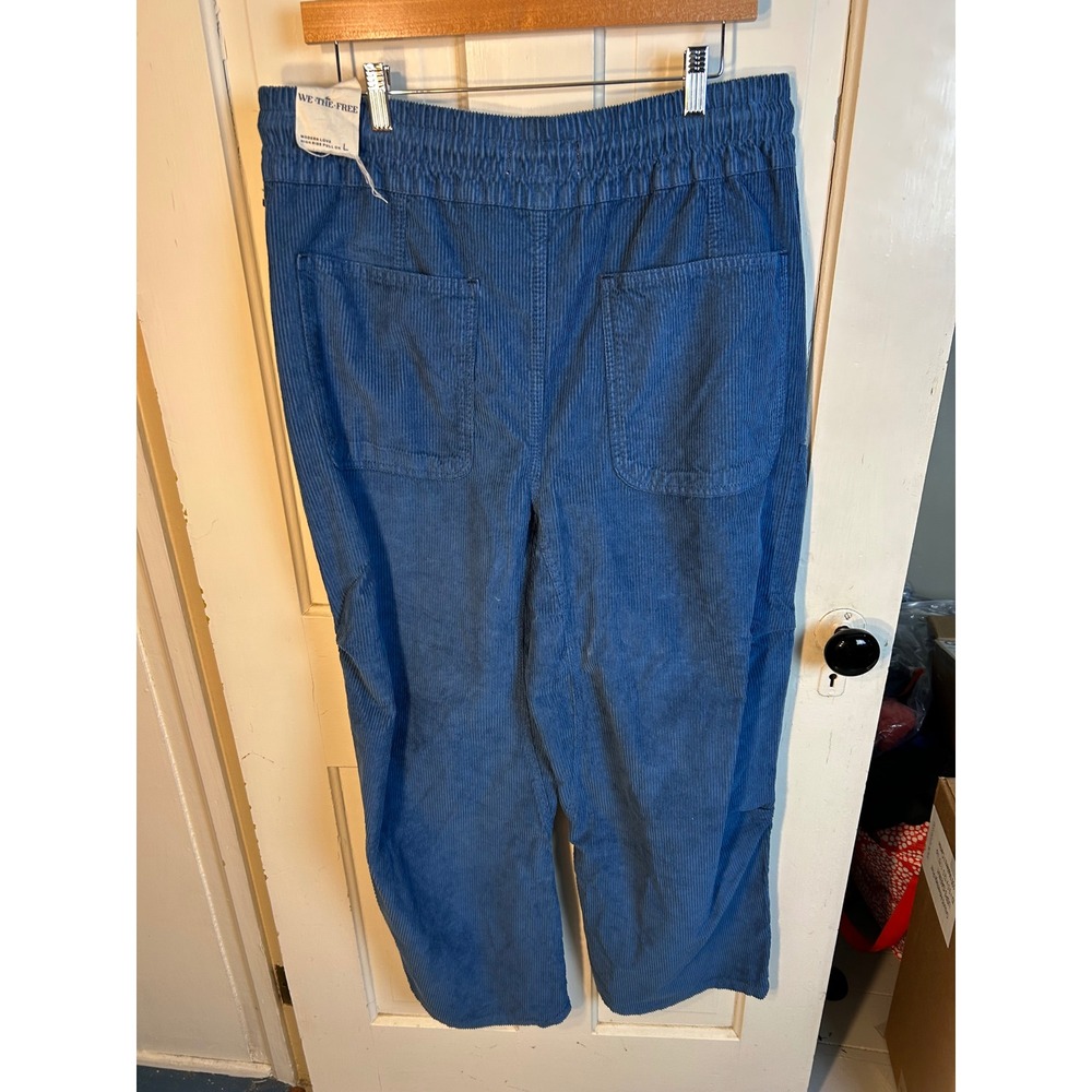Free People We The Free Modern Love Corduroy Pants Blue Large - Picture 4 of 6